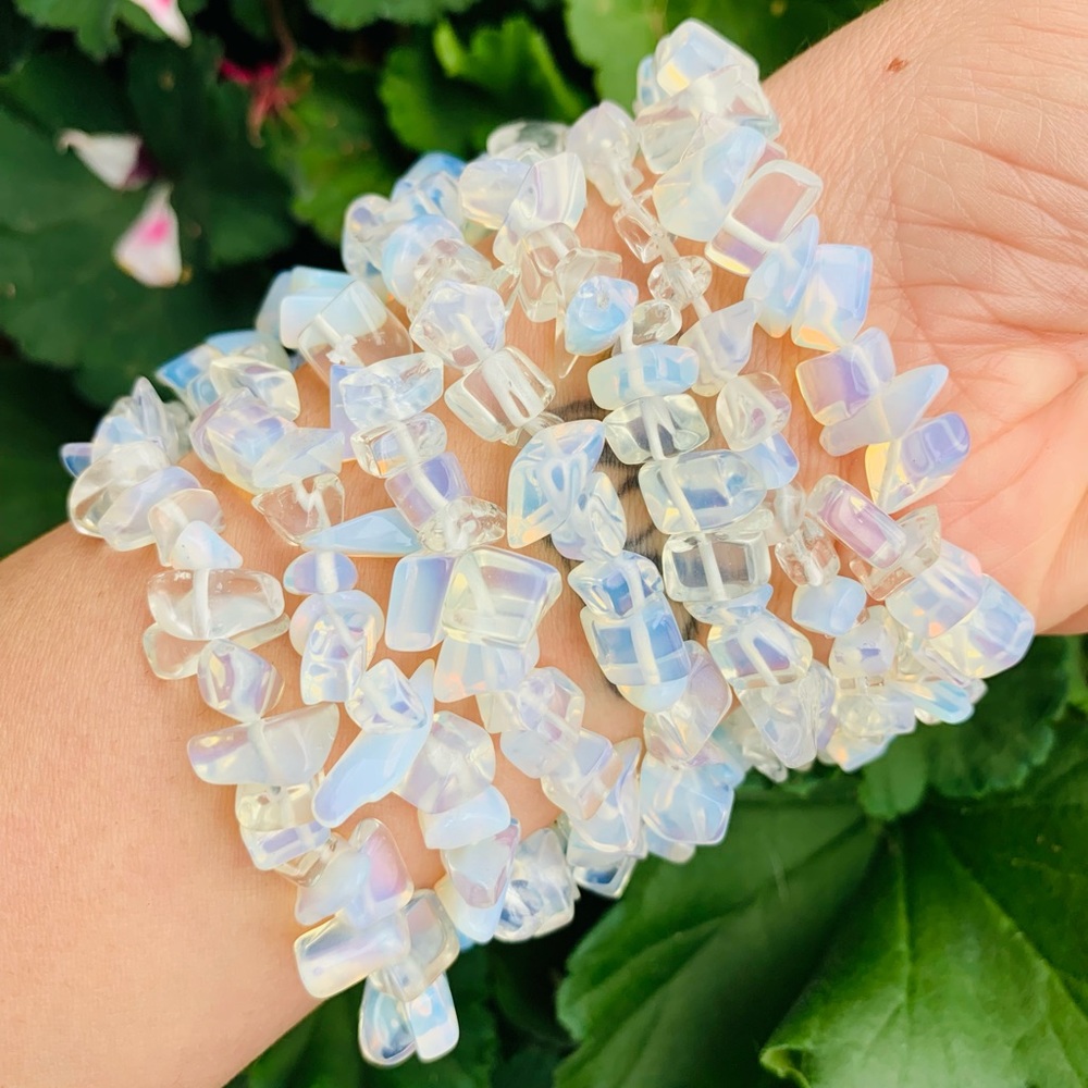 Stunning Opal Gemstone Chip Bracelet